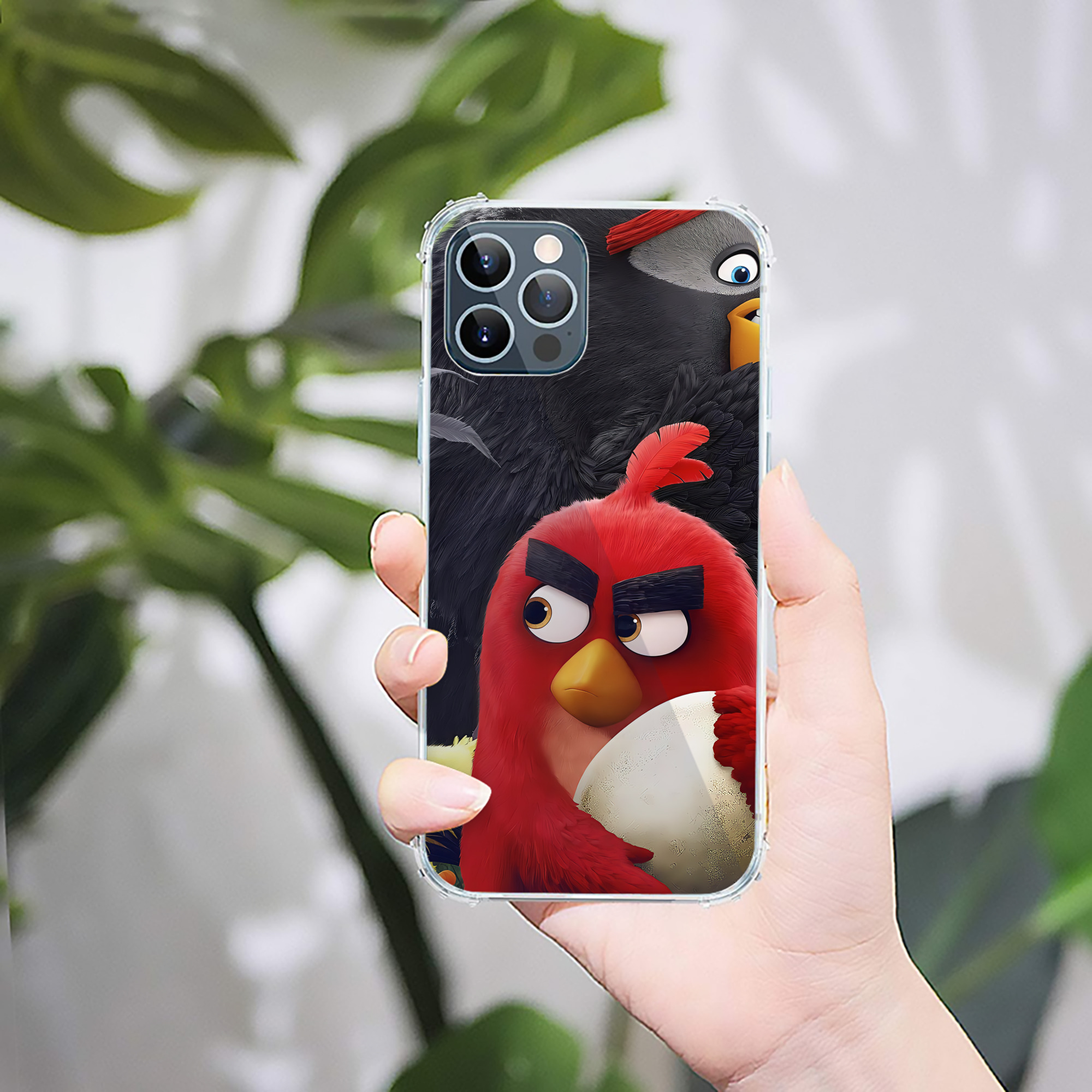 （画像用） Angry Birds アングリーバード 【iPhone 12シリーズ対応】透明スマホケース（クリアソフトケース）